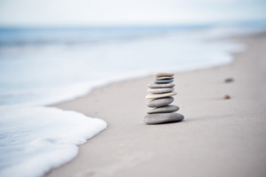 rocks on shoreline